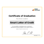 certificate of graduation by German Accelerator award for smart letter of credit